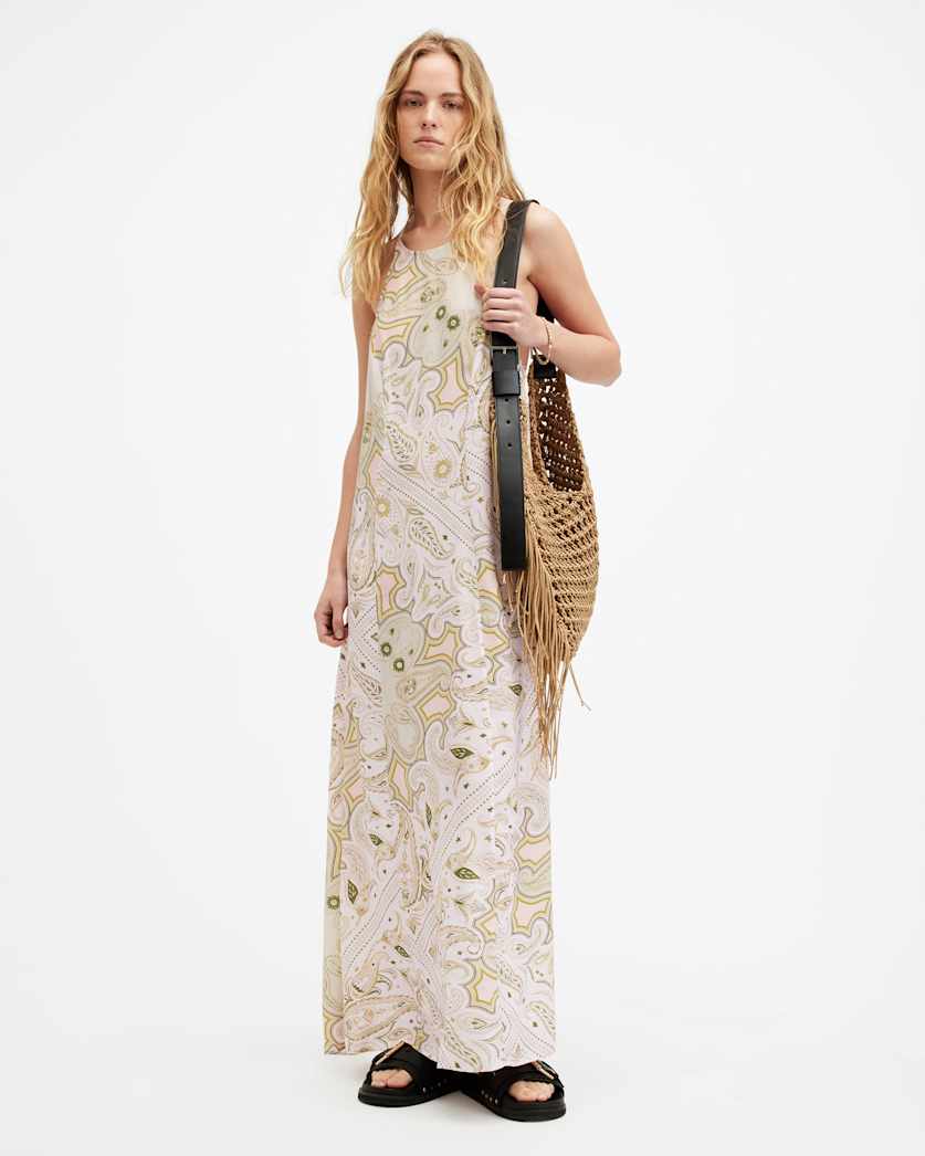 Sarah Avalon Halter Neck Tie Maxi Dress