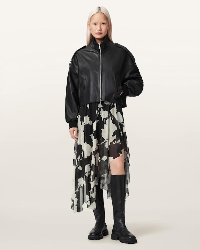 Loria Raw Edge Maxi Skirt