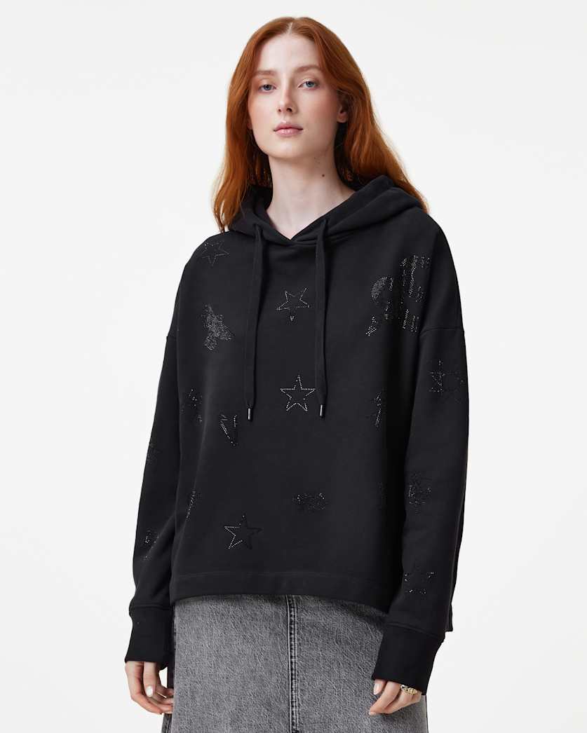 Etie Embellished Rose Hoodie
