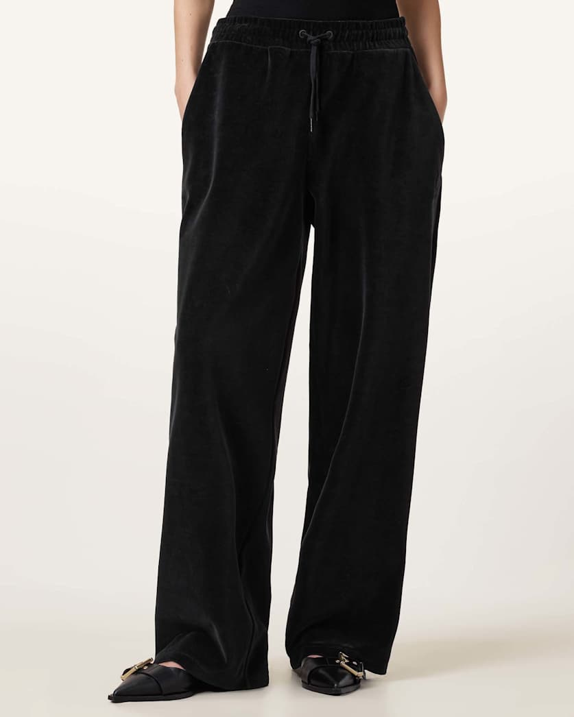 Vin Wide Leg Velvet Sweatpants