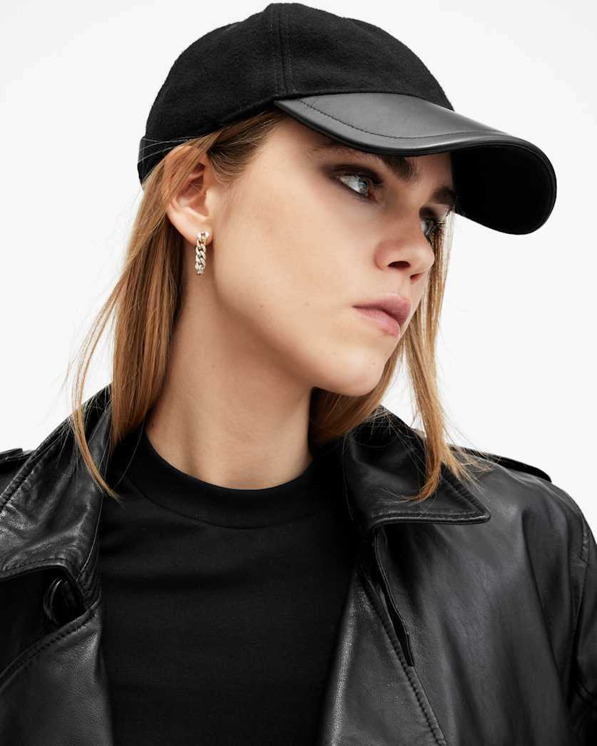 Wool Leather Baseball Cap