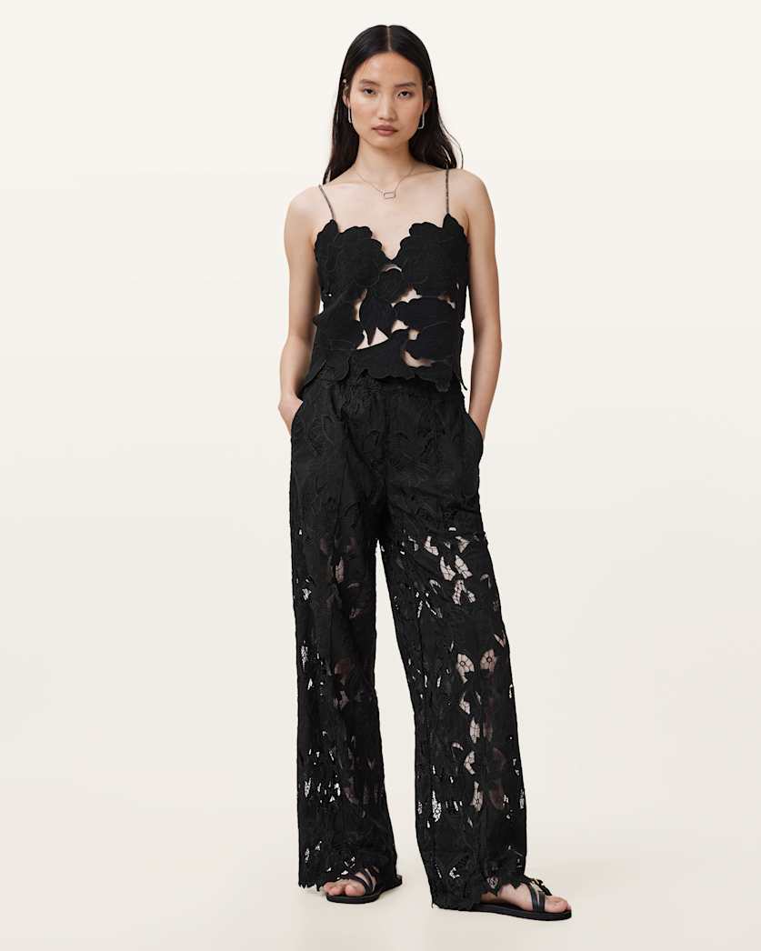 Charli Embroidered Straight Fit Trousers