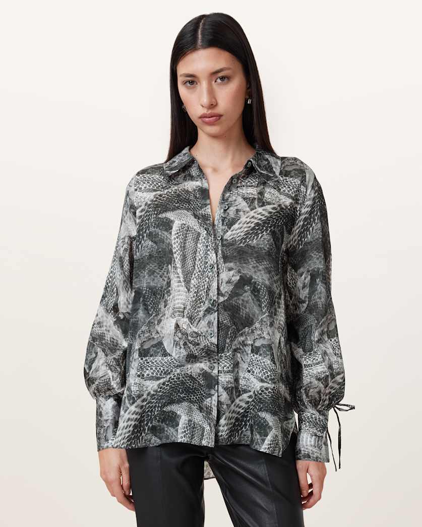 Leyla Silk Linen Blend Shirt