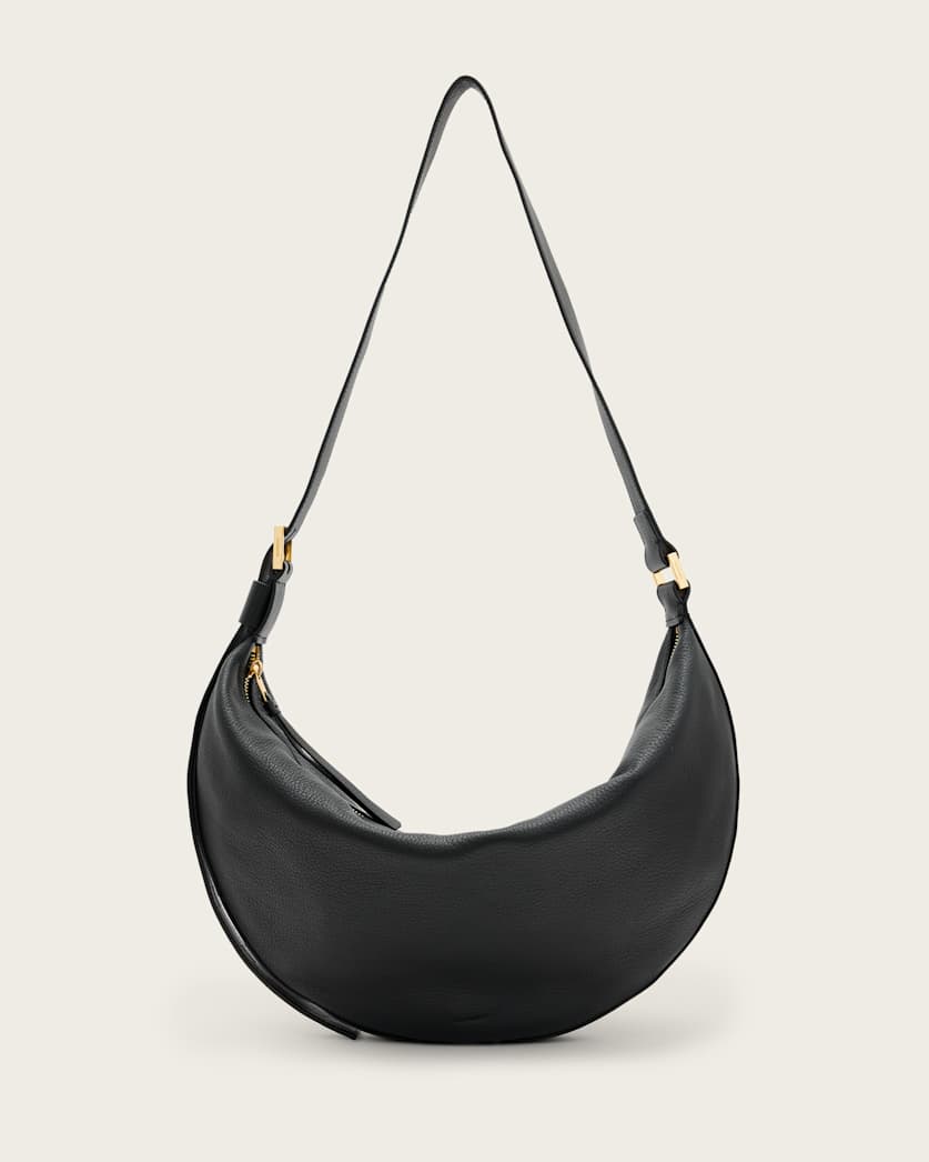 Half Moon Leather Crossbody Bag