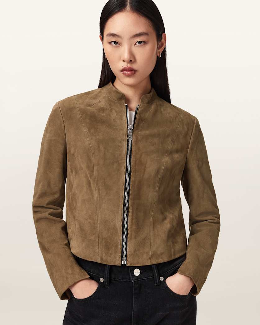 Sadler Slim Fit Suede Jacket