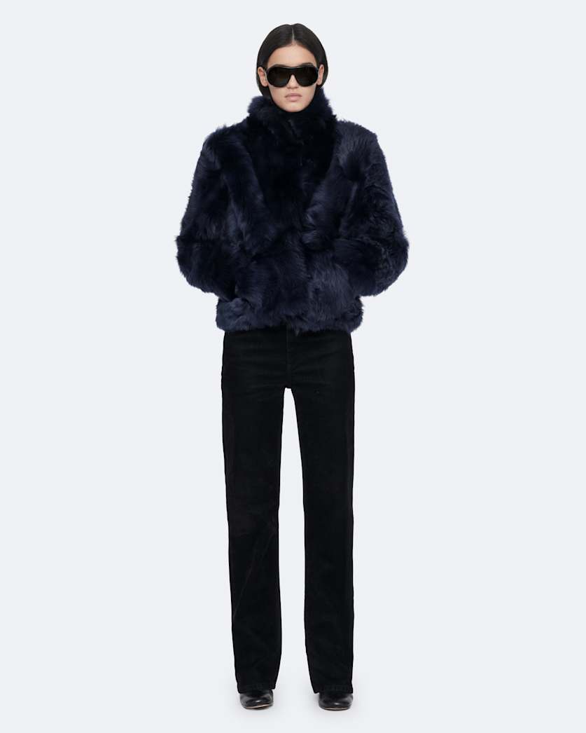 Tosca Long-Hair Shearling Coat