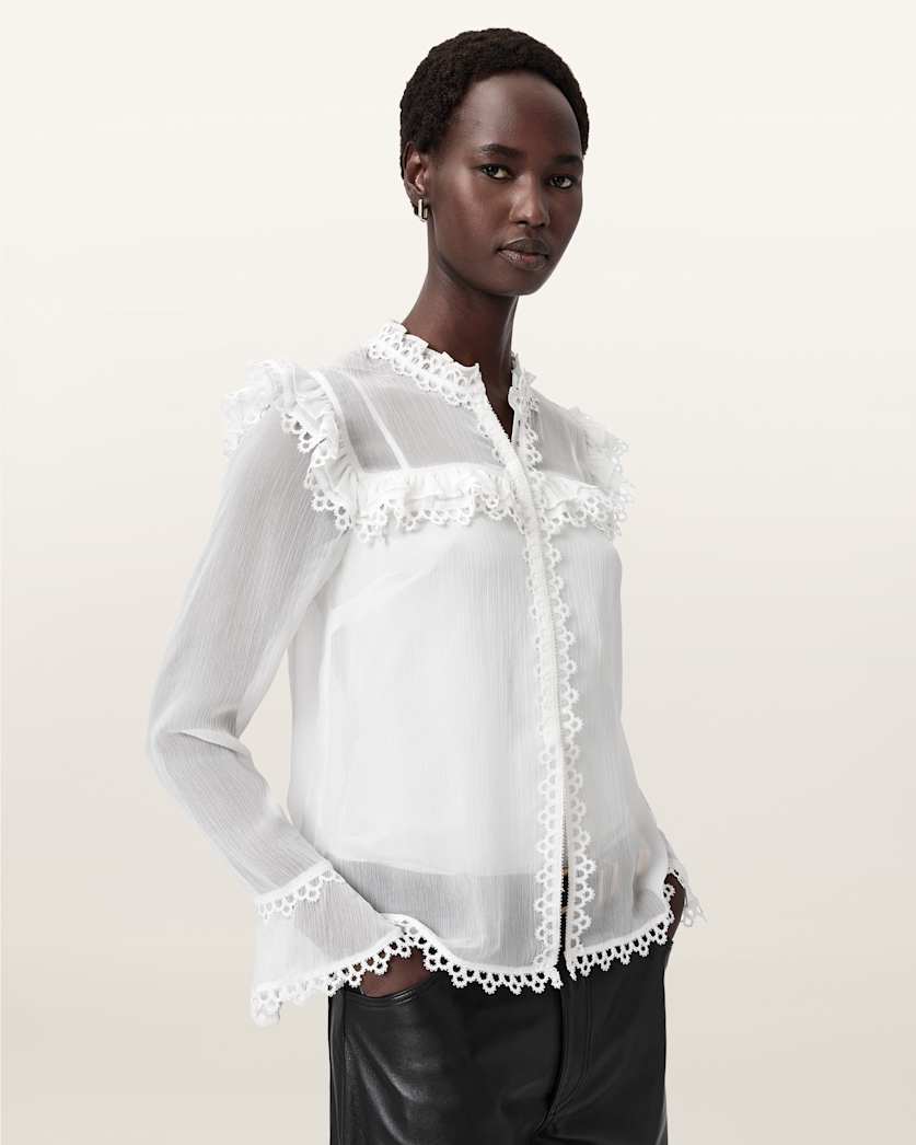 Ciara Sheer Lace Shirt