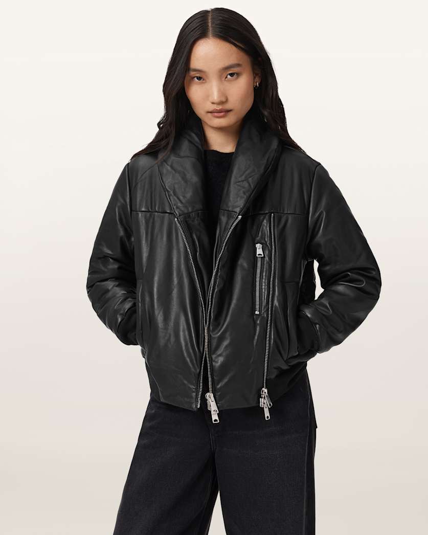 Lauren Leather Puffer Jacket