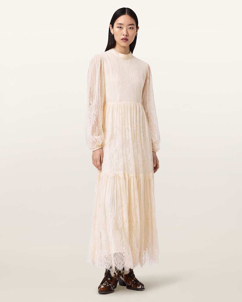 knee length dresses for ladies Halter Lace Embellished Mermaid Maxi Dress Red / Small main image 0