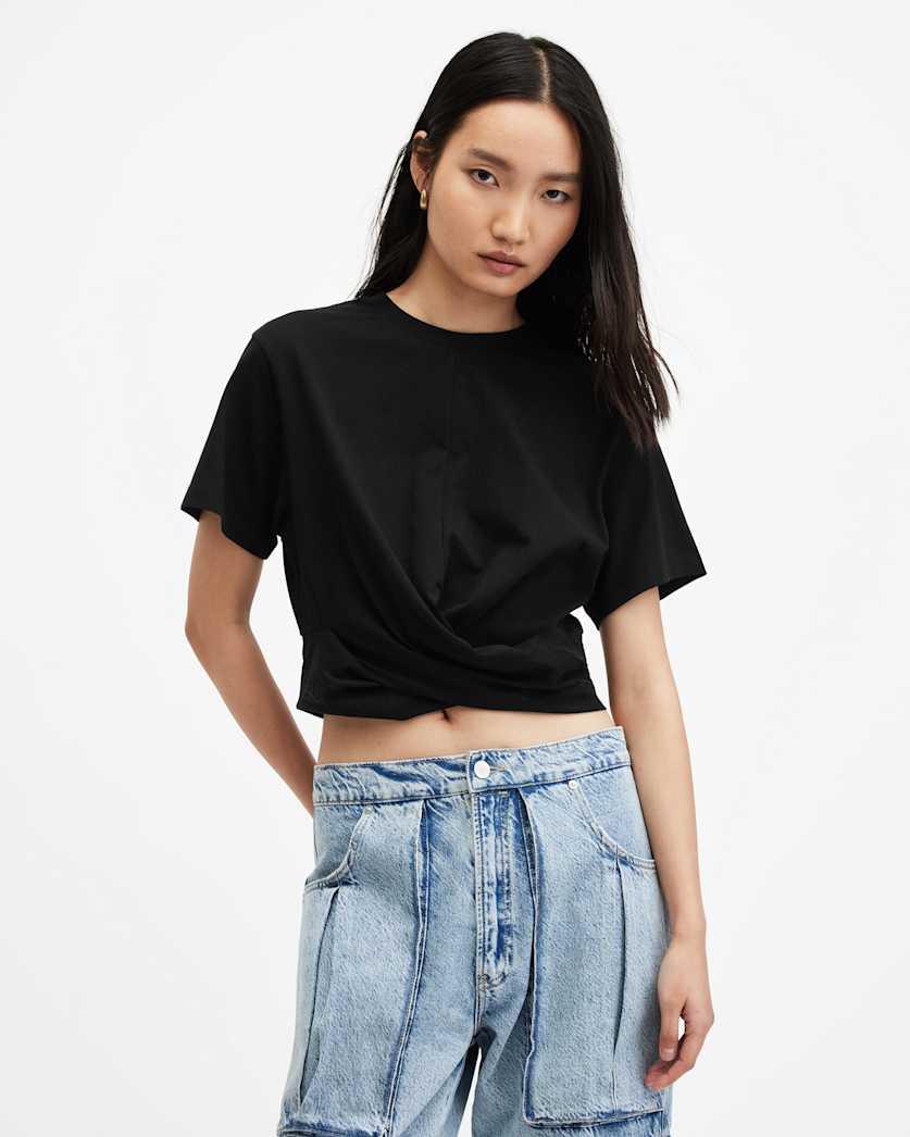 Mallinson Cropped Slim Wrap Over T-Shirt