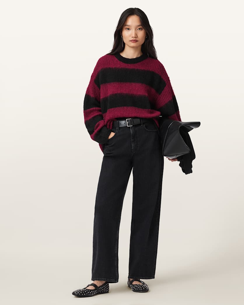 Onyx Striped Relaxed Fit Jumper