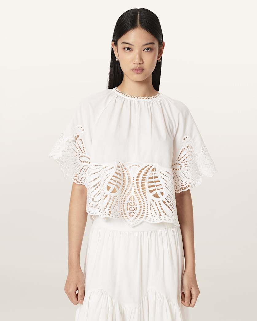 Femi Relaxed Fit Broderie Top