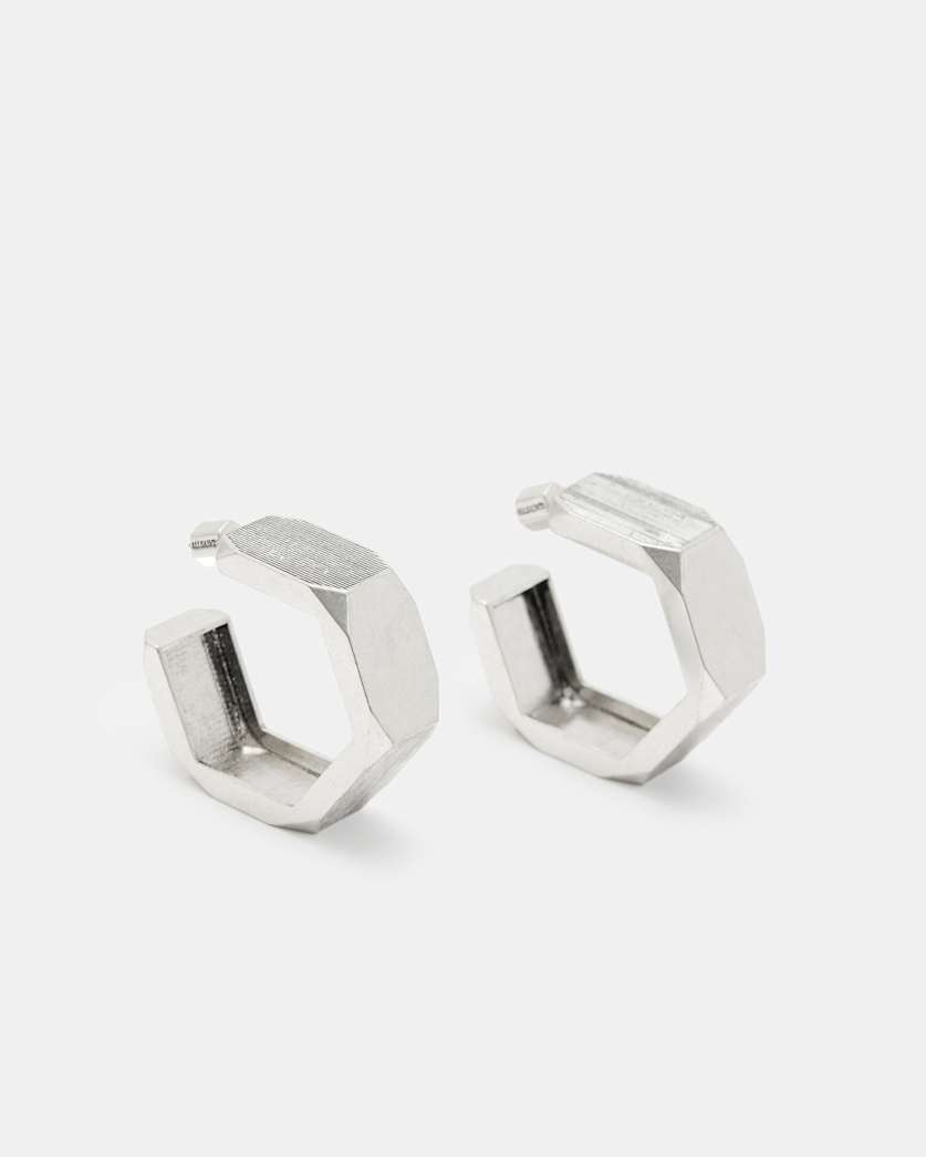 Alex Chunky Hexagon Hoop Earrings