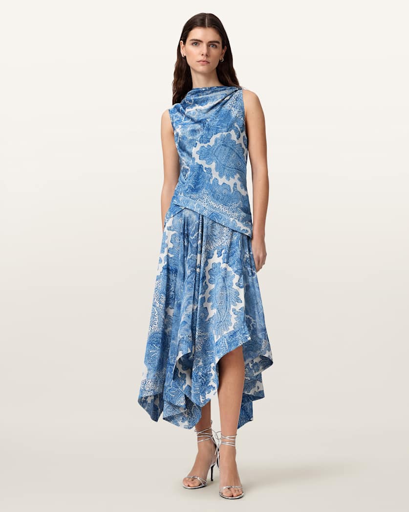 coucoo asymmetrical mini dress Moonlight Oasis Asymmetrical Cotton Mini Dress main image 1