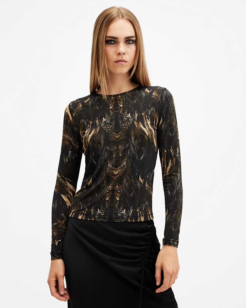 Katlyn Crew Neck Long Sleeve Top