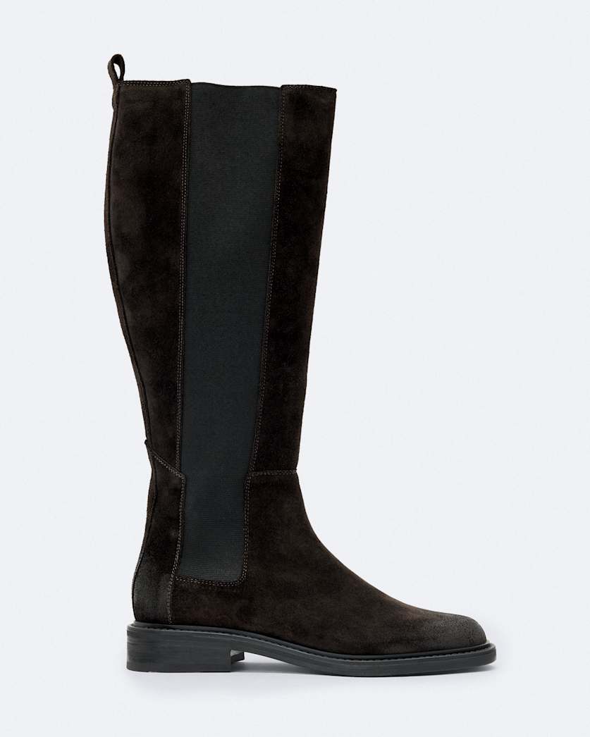 Suede knee high boots