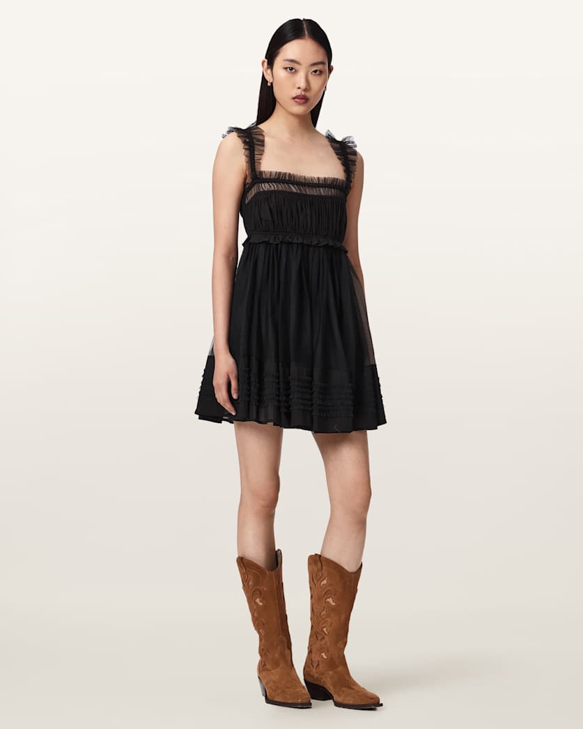 knee length dresses for ladies Mini Frill Dress – Taikee main image 1