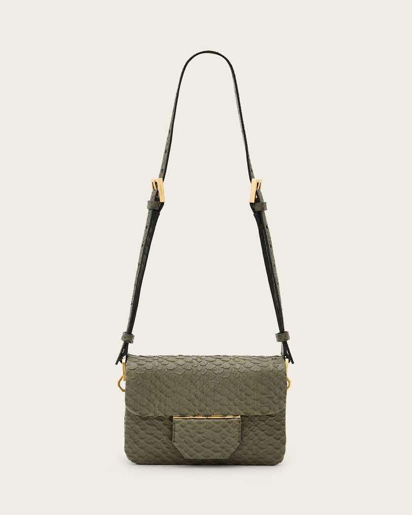 Jupiter Snake Effect Leather Crossbody Bag