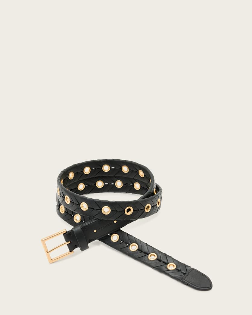 Alice Eyelet Woven Leather Belt