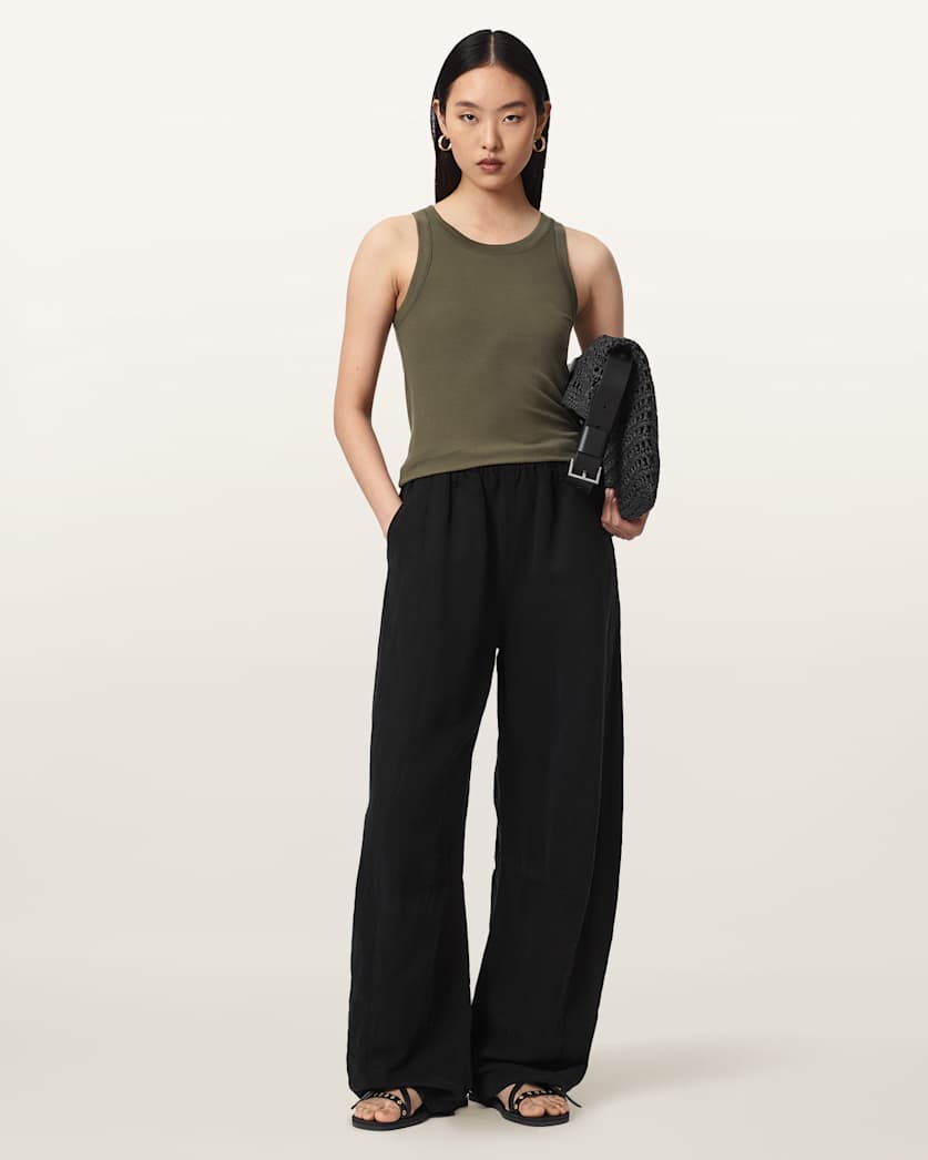 Rina Crew Neck Sleeveless Tank Top