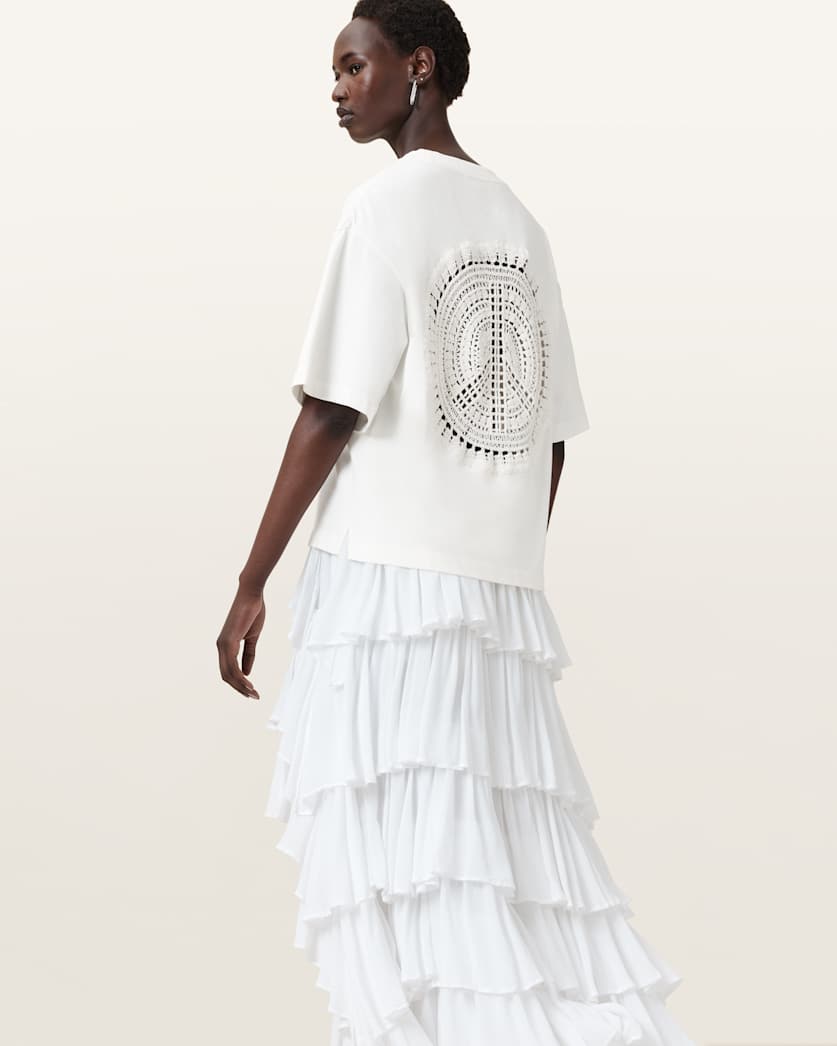 Amelie Crochet Oversized Boxy T-Shirt