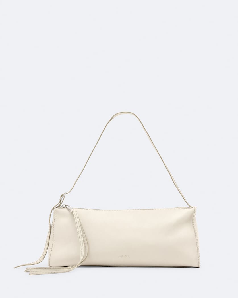 Siloh Pinked-Edge Leather Shoulder Bag