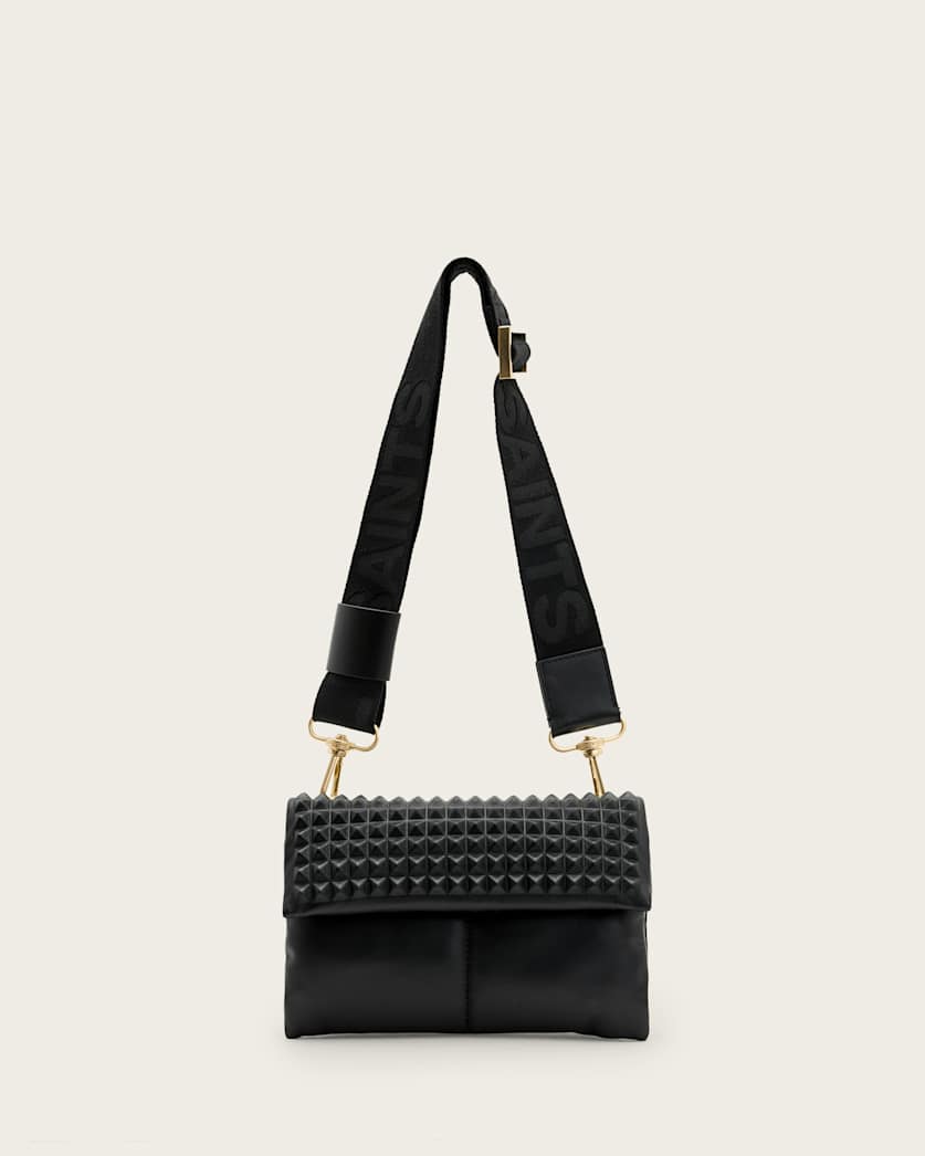Ezra Leather Studded Crossbody Bag