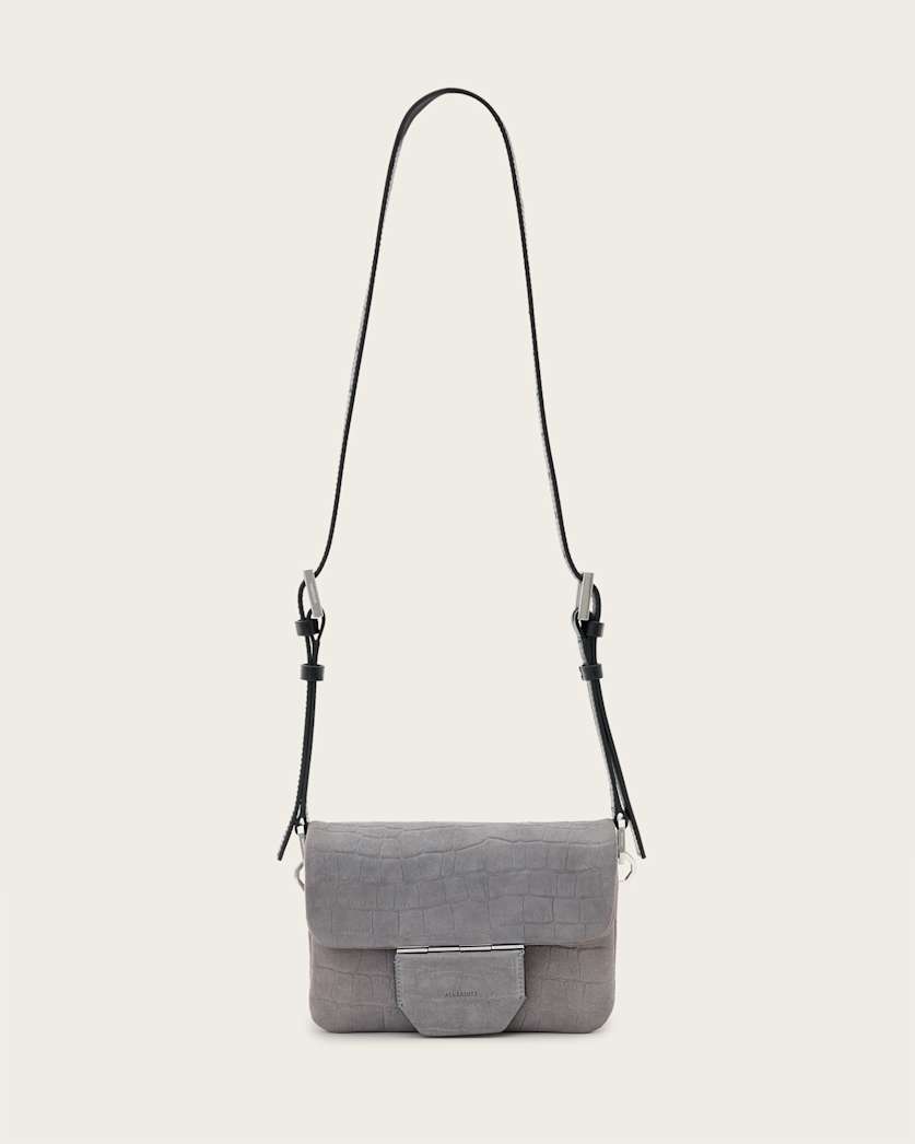 Jupiter Croc-Effect Leather Crossbody Bag