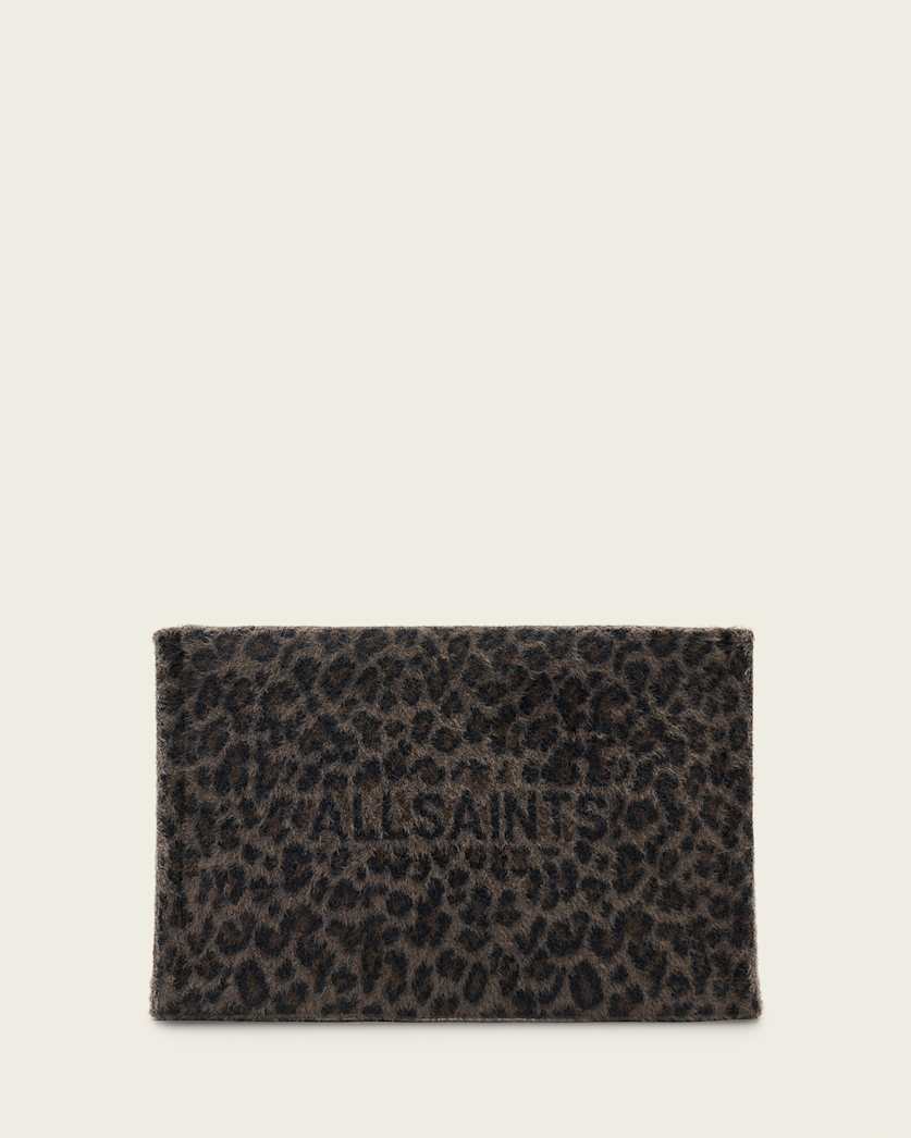 Izzy Leopard Clutch