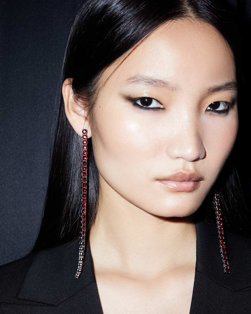 Izzy Crystal Drop Chain Earrings