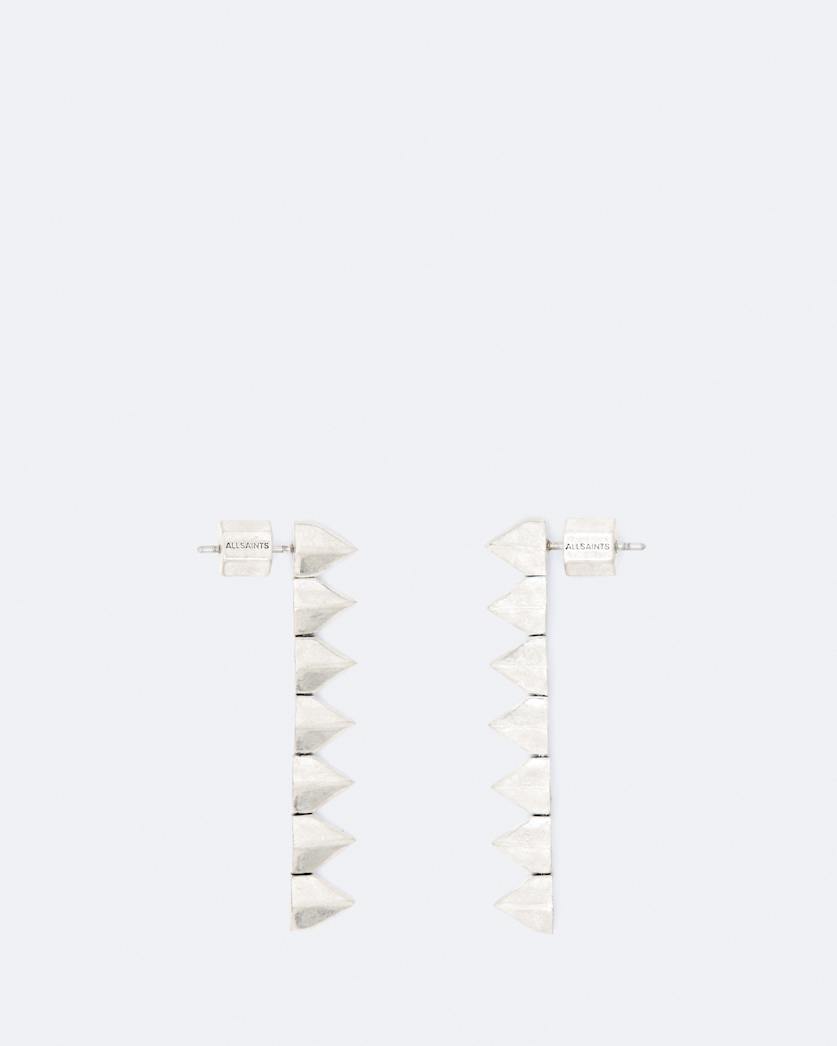 Spike Metal Bead Long Earrings