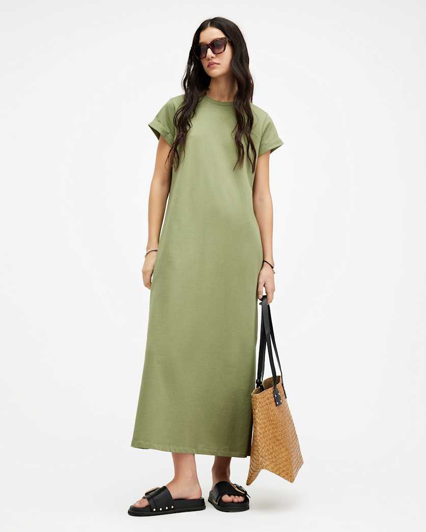 Anna Crew Neck Short Sleeve Maxi Dress