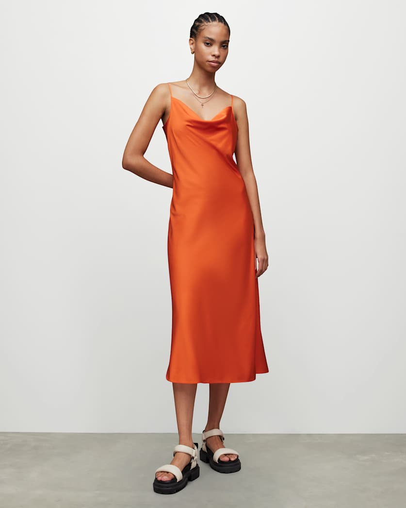 Hadley Cowl Neck Midi Slip Dress