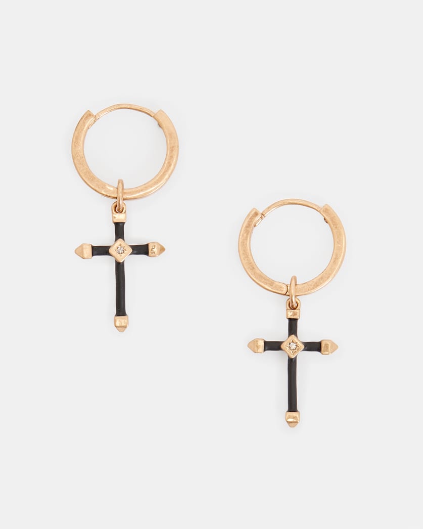 Lyra Cross Hoops