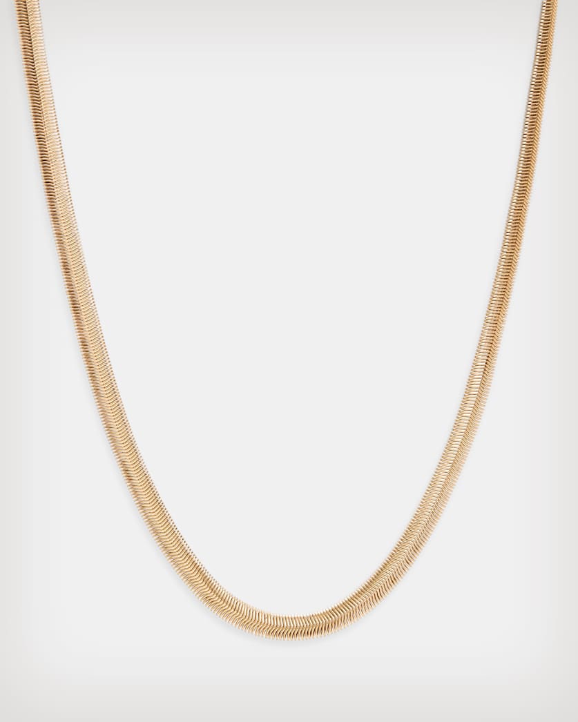 Flat Snake Gold-Tone Necklace