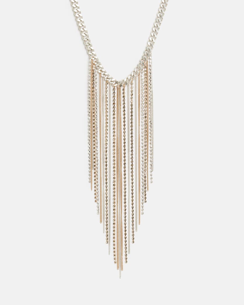 Katryna Fringed Multi Tonal Necklace