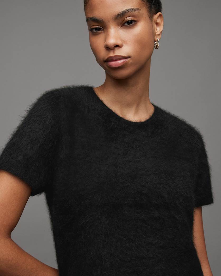 Rebel Brushed Cashmere Knitted T-Shirt