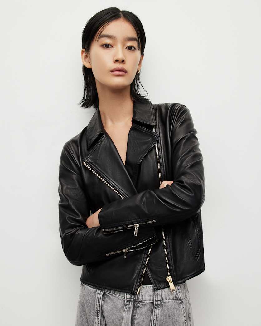 Vela Leather Biker Jacket
