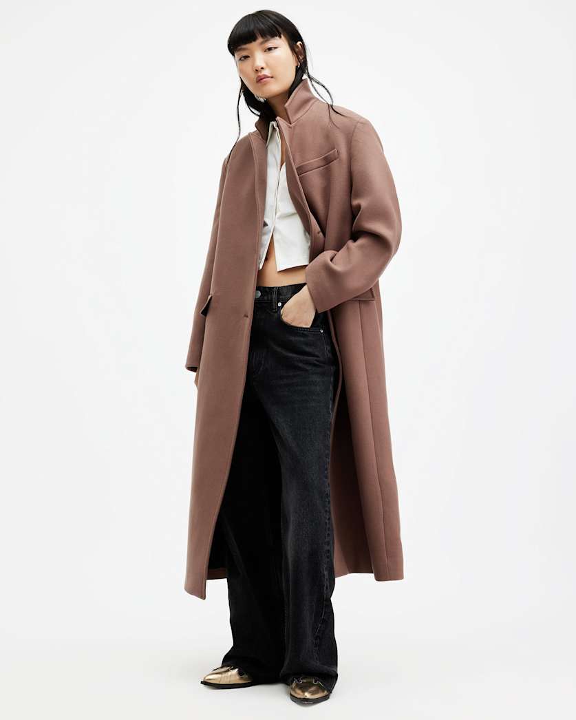 James Wool Blend Maxi Length Coat