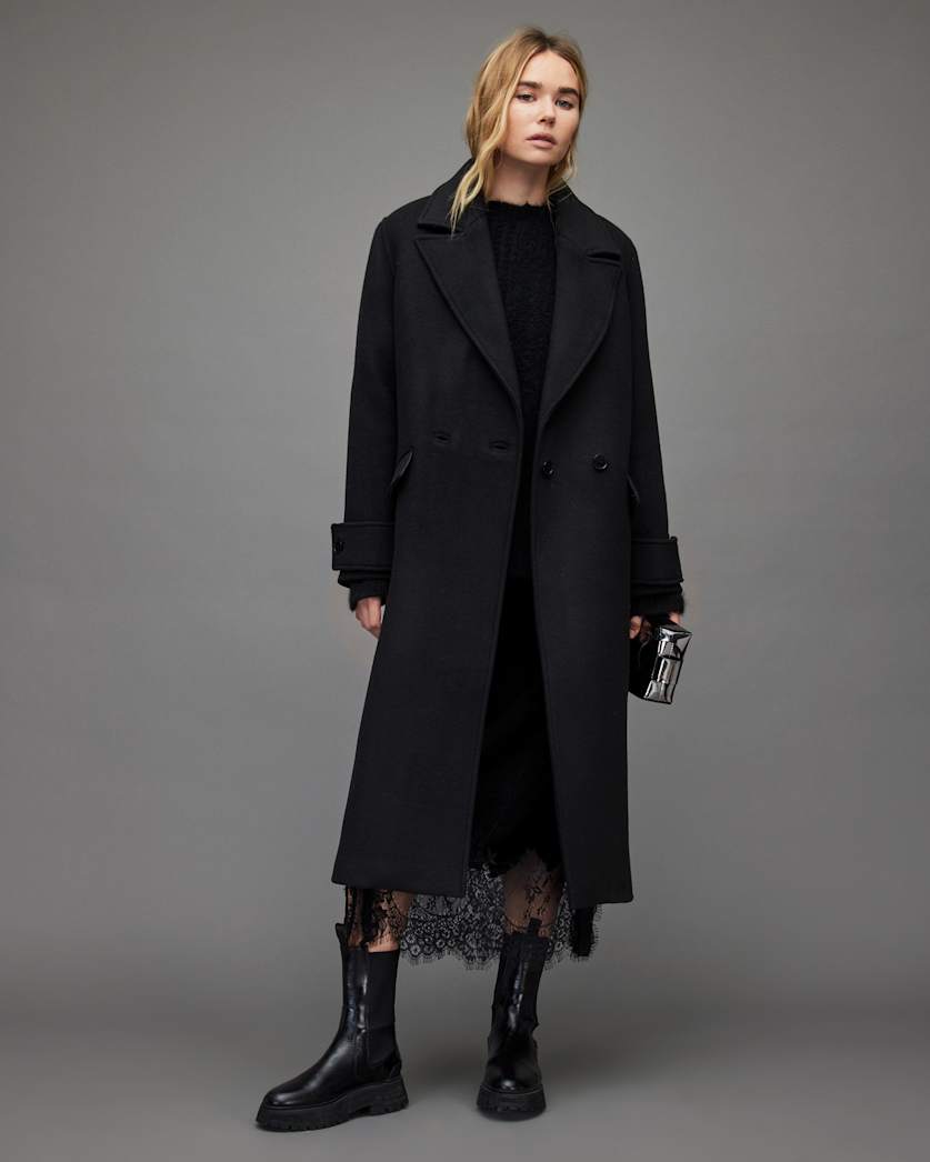 Mabel Oversized Wool Blend Long Coat