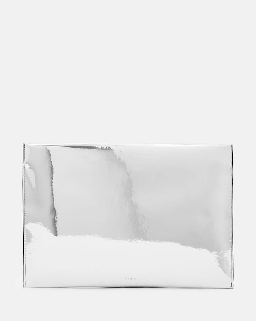Bettina Metallic Leather Clutch Bag