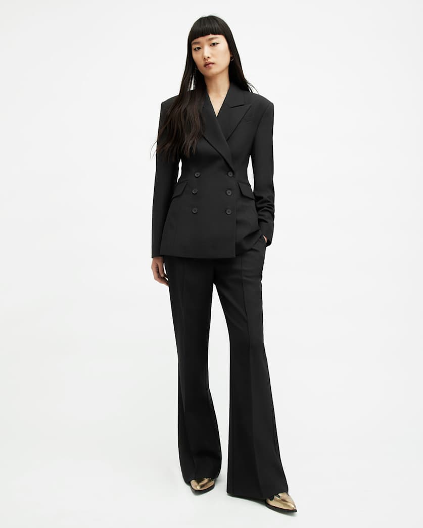 Sevenh High-Rise Slim Flared Trousers