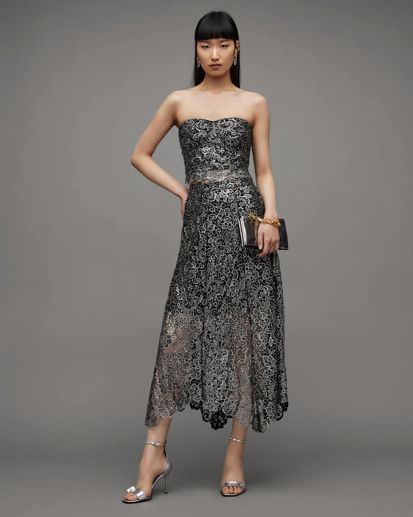 Camila Broderie Midi Skirt