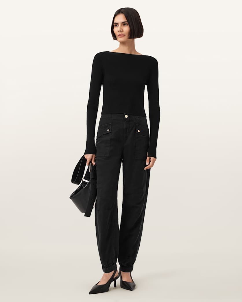 Val Cargo Linen Blend Trousers