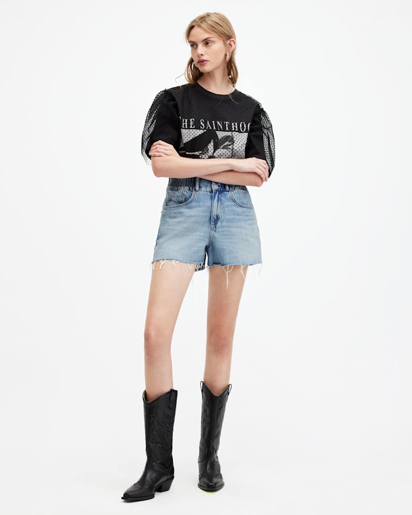 Hailey High Rise Denim Shorts