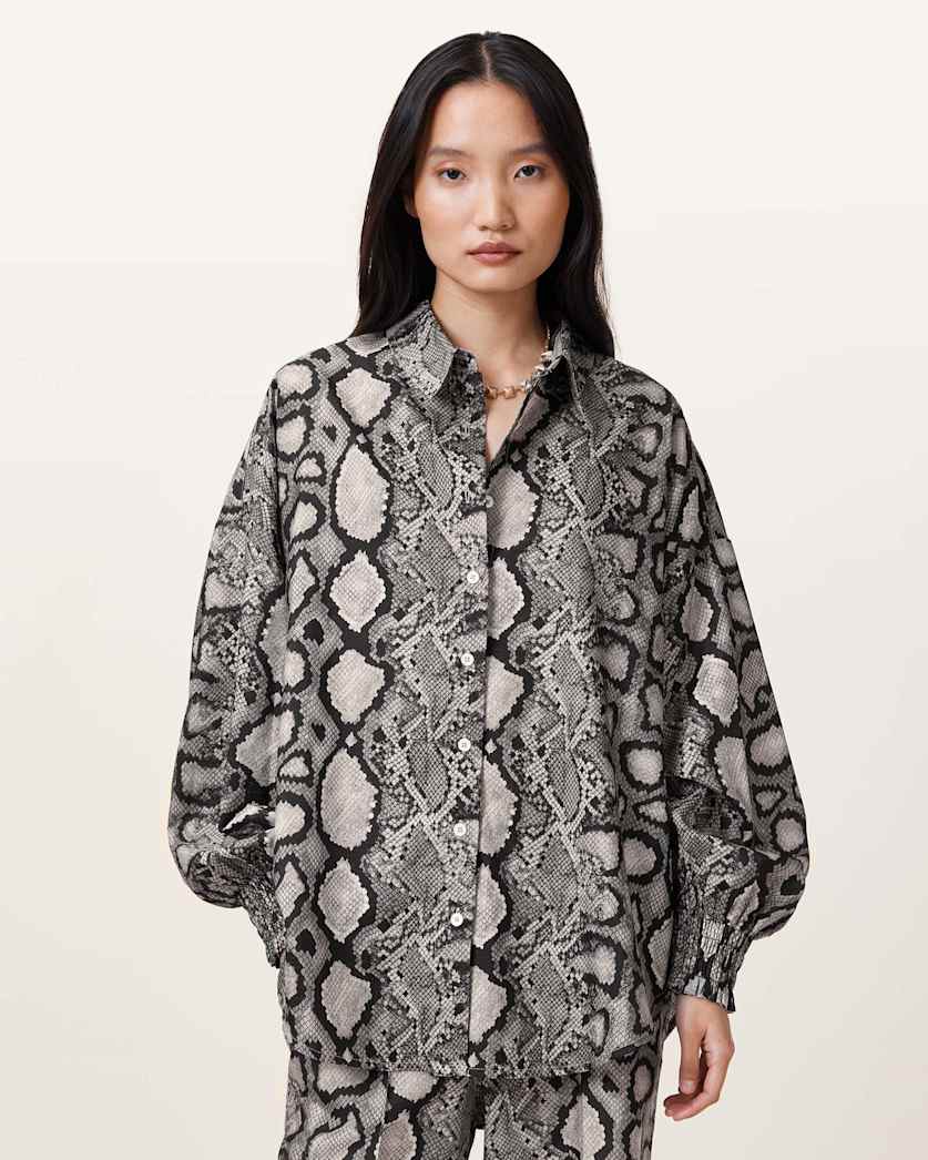Charli Snake Print Long Sleeve Shirt