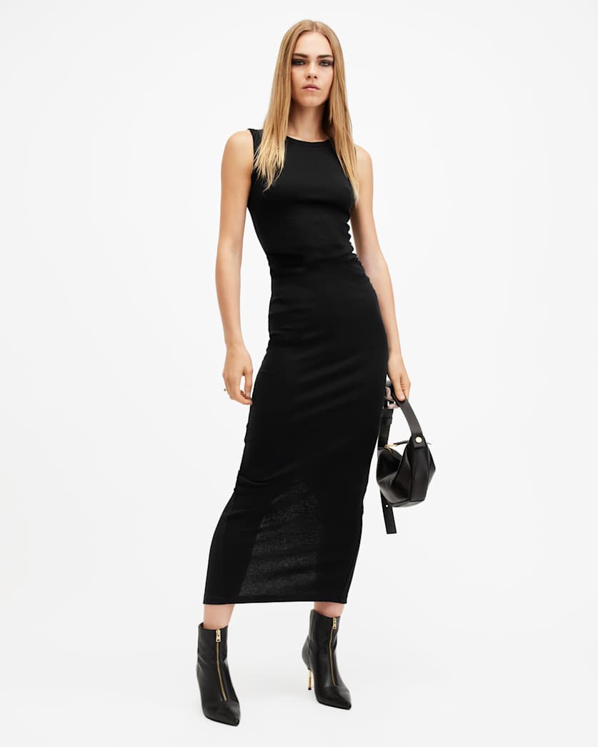 Katarina Boat Neck Slim Fit Maxi Dress