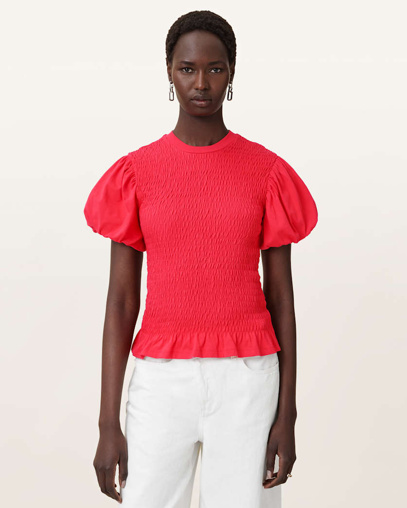 Dael Smocked Slim Top