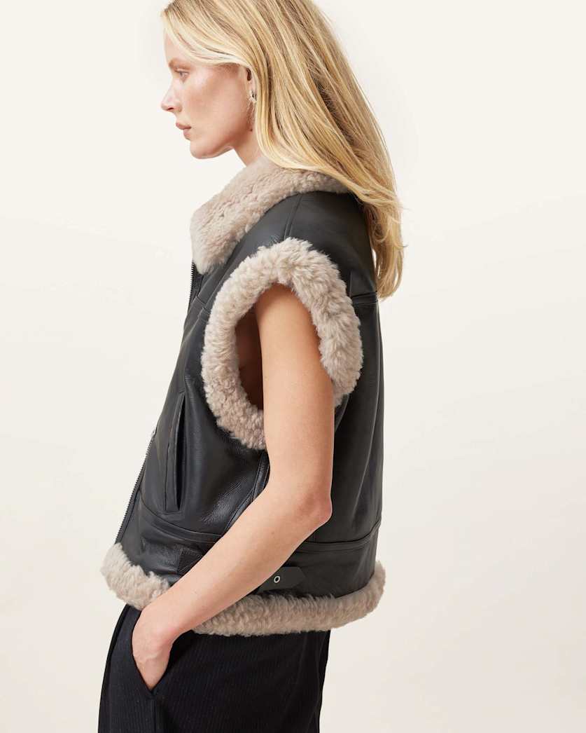 Zep Sleeveless Shearling Gilet