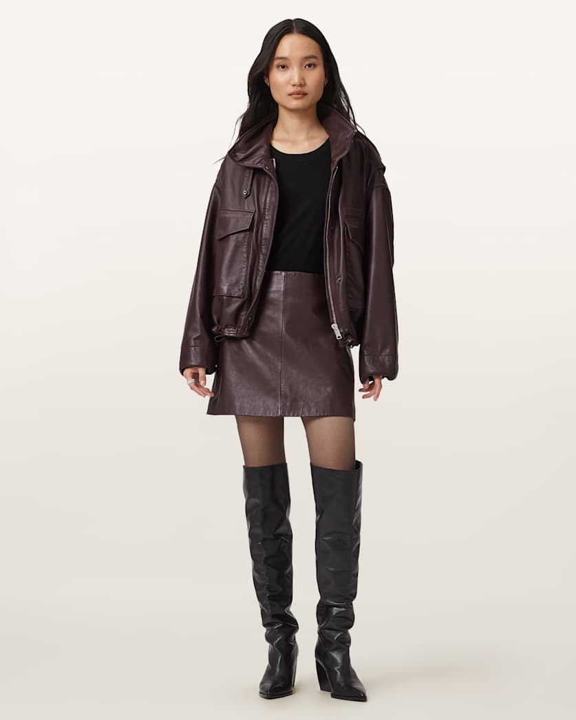 Renai Leather Mini Skirt